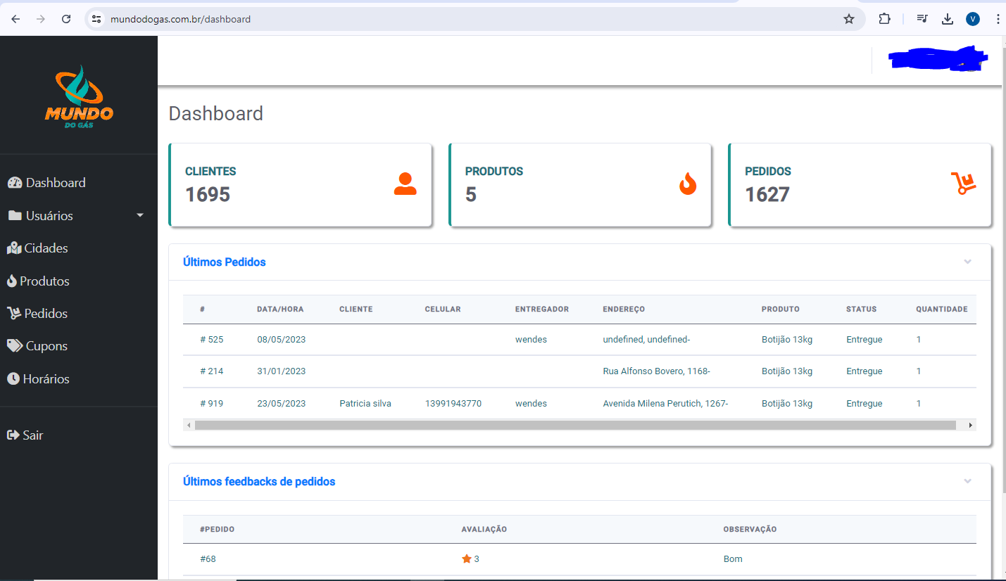 Plataforma de venda e controle